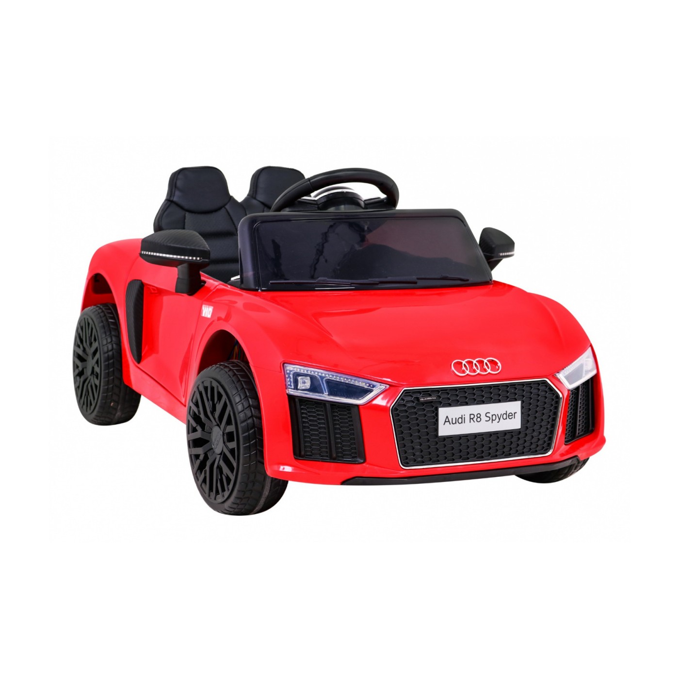 Audi R8 na batériu pre deti Červený + Ovládač + EVA + Pomalý štart + MP3 LED