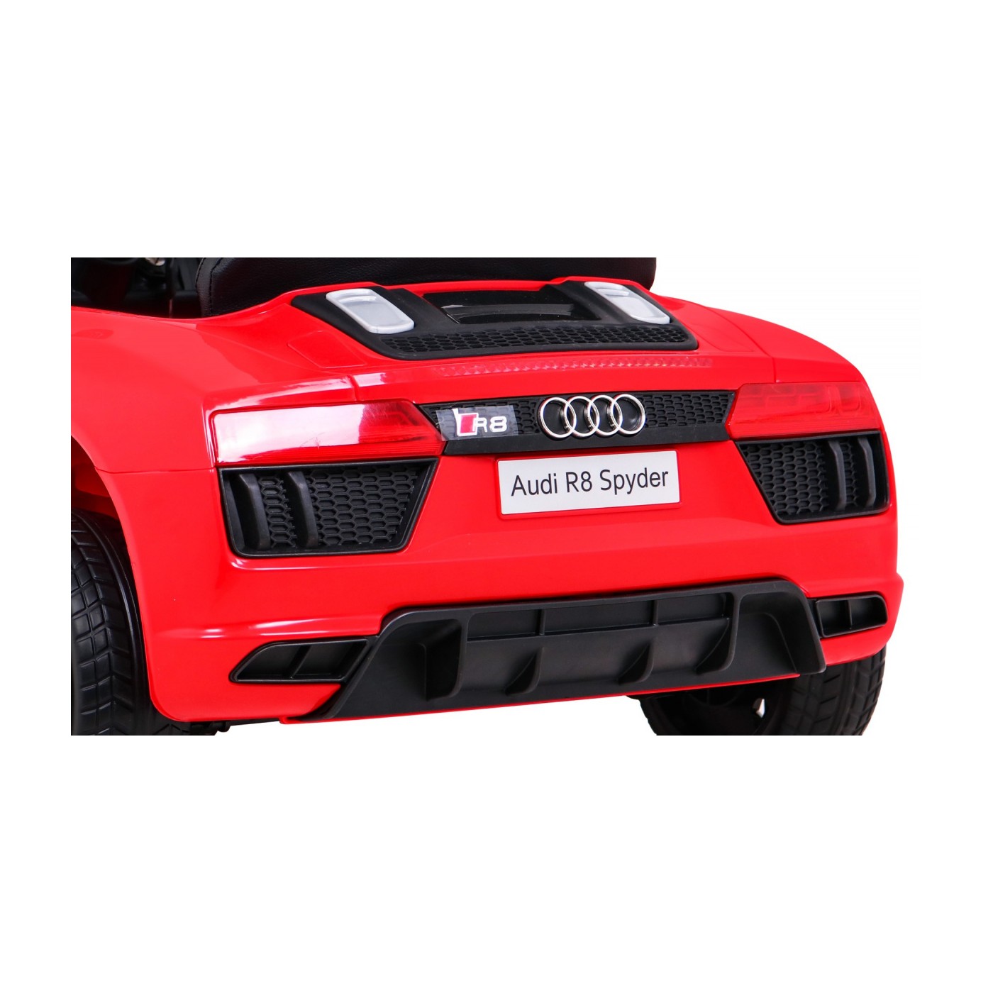 Audi R8 na batériu pre deti Červený + Ovládač + EVA + Pomalý štart + MP3 LED
