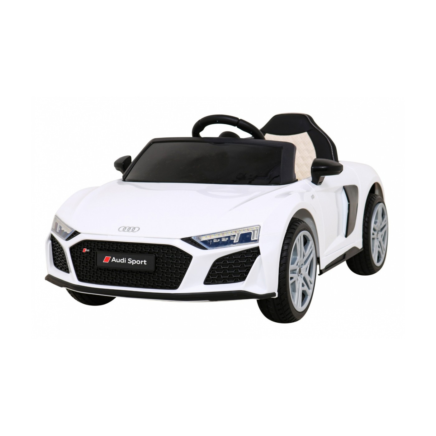 Audi R8 LIFT Autíčko na batériu Biely + Ovládač + Kolesá EVA + MP3 + LED