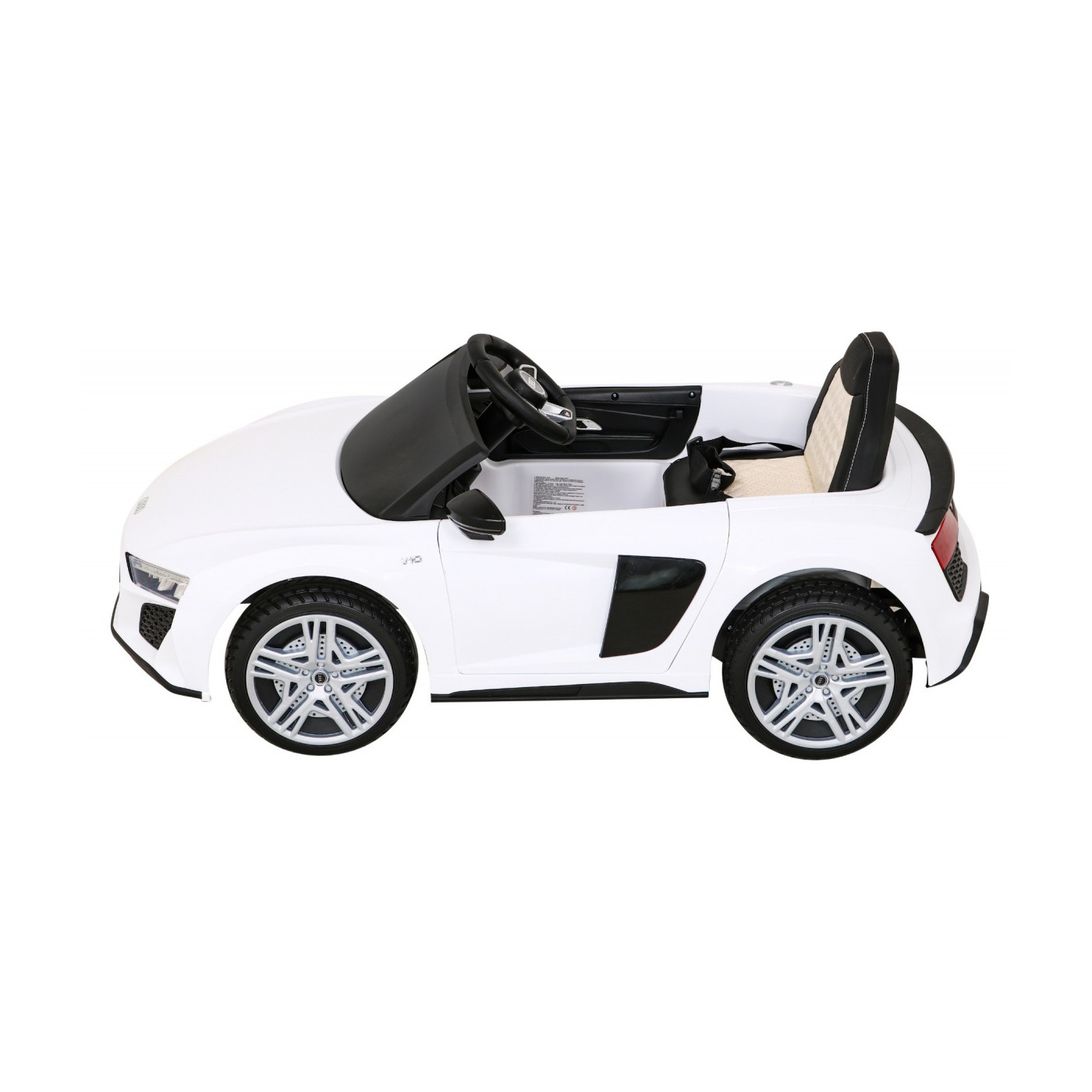 Audi R8 LIFT Autíčko na batériu Biely + Ovládač + Kolesá EVA + MP3 + LED