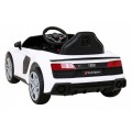 Audi R8 LIFT Autíčko na batériu Biely + Ovládač + Kolesá EVA + MP3 + LED