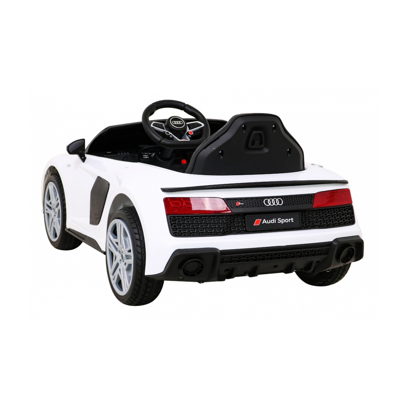 Audi R8 LIFT Autíčko na batériu Biely + Ovládač + Kolesá EVA + MP3 + LED