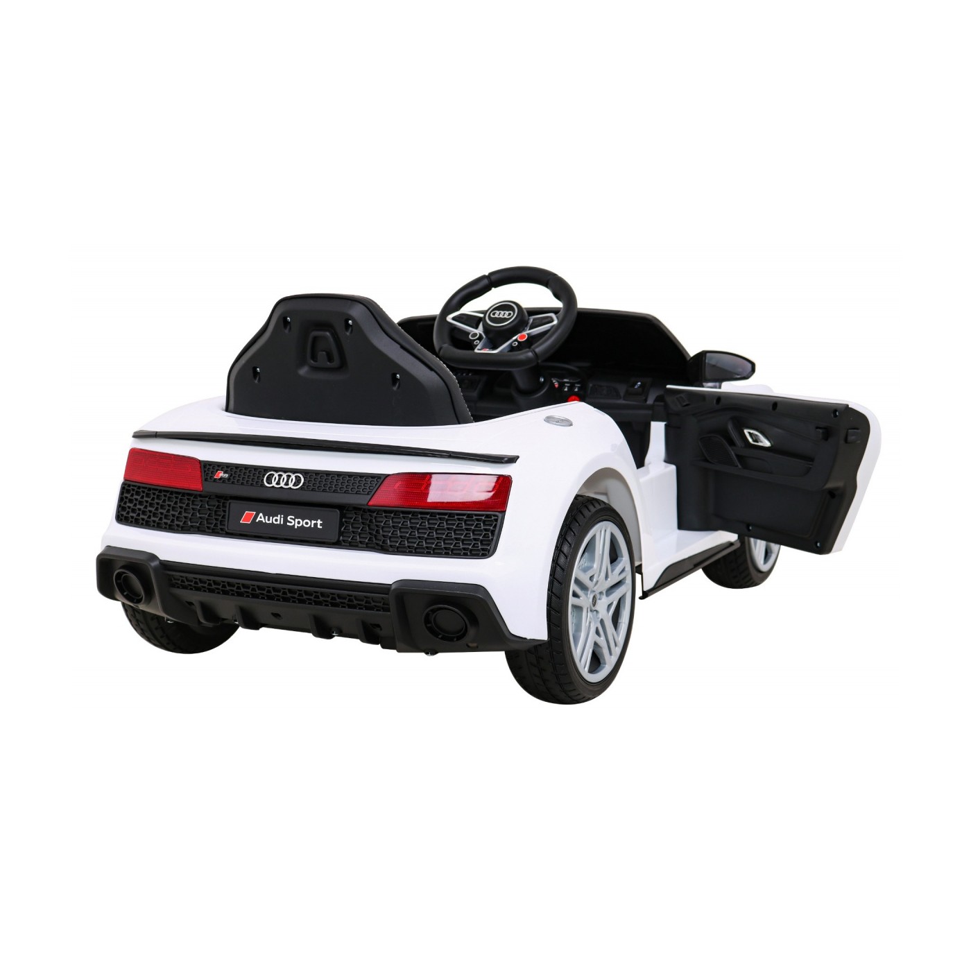 Audi R8 LIFT Autíčko na batériu Biely + Ovládač + Kolesá EVA + MP3 + LED