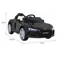 Audi R8 LIFT Autíčko na batériu Čierny + Ovládač + Kolesá EVA + MP3 + LED