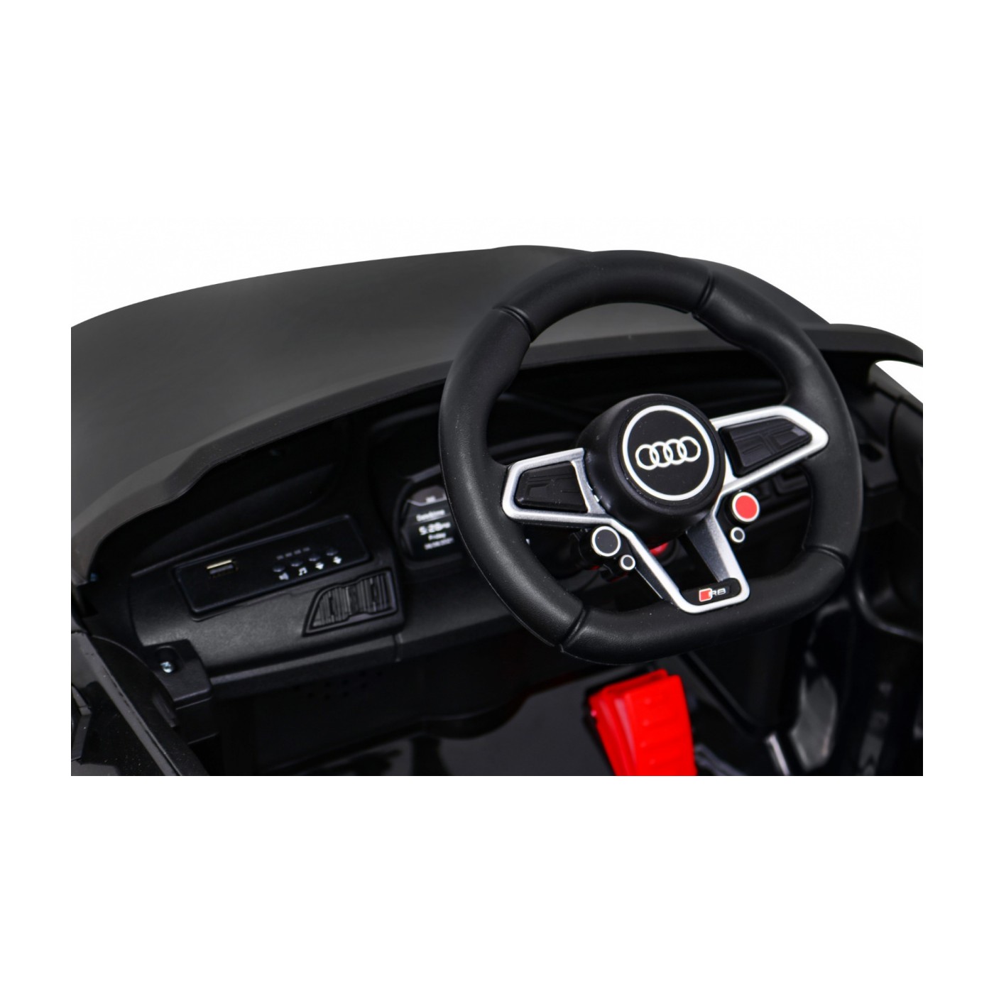 Audi R8 LIFT Autíčko na batériu Čierny + Ovládač + Kolesá EVA + MP3 + LED