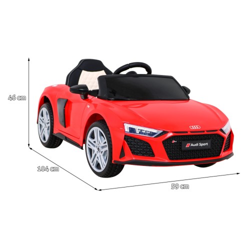 Audi R8 LIFT Autíčko na batériu Červený + Ovládač + Kolesá EVA + MP3 + LED