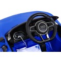 Audi R8 na batériu pre deti Modrý + Ovládač + EVA + Pomalý štart + MP3 LED