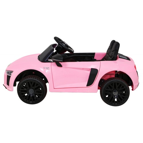 Audi R8 na batériu pre deti Ružový + Ovládač + EVA + Pomalý štart + MP3 LED