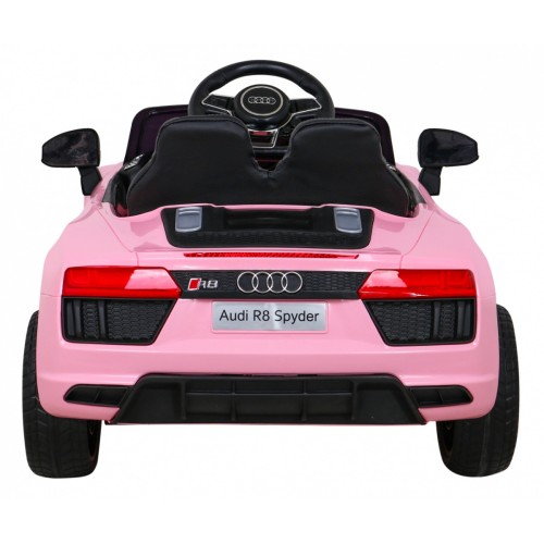 Audi R8 na batériu pre deti Ružový + Ovládač + EVA + Pomalý štart + MP3 LED