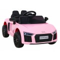 Audi R8 na batériu pre deti Ružový + Ovládač + EVA + Pomalý štart + MP3 LED
