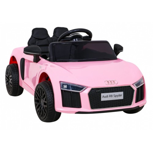 Audi R8 na batériu pre deti Ružový + Ovládač + EVA + Pomalý štart + MP3 LED