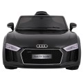 Audi R8 Spyder na batériu Čierny + Ovládač + EVA + Pomalý štart + Rádio MP3 + LED