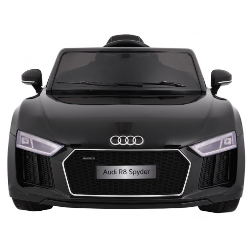Audi R8 Spyder na batériu Čierny + Ovládač + EVA + Pomalý štart + Rádio MP3 + LED