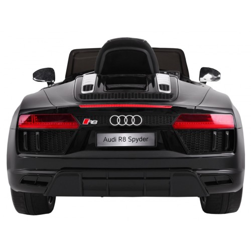 Audi R8 Spyder na batériu Čierny + Ovládač + EVA + Pomalý štart + Rádio MP3 + LED