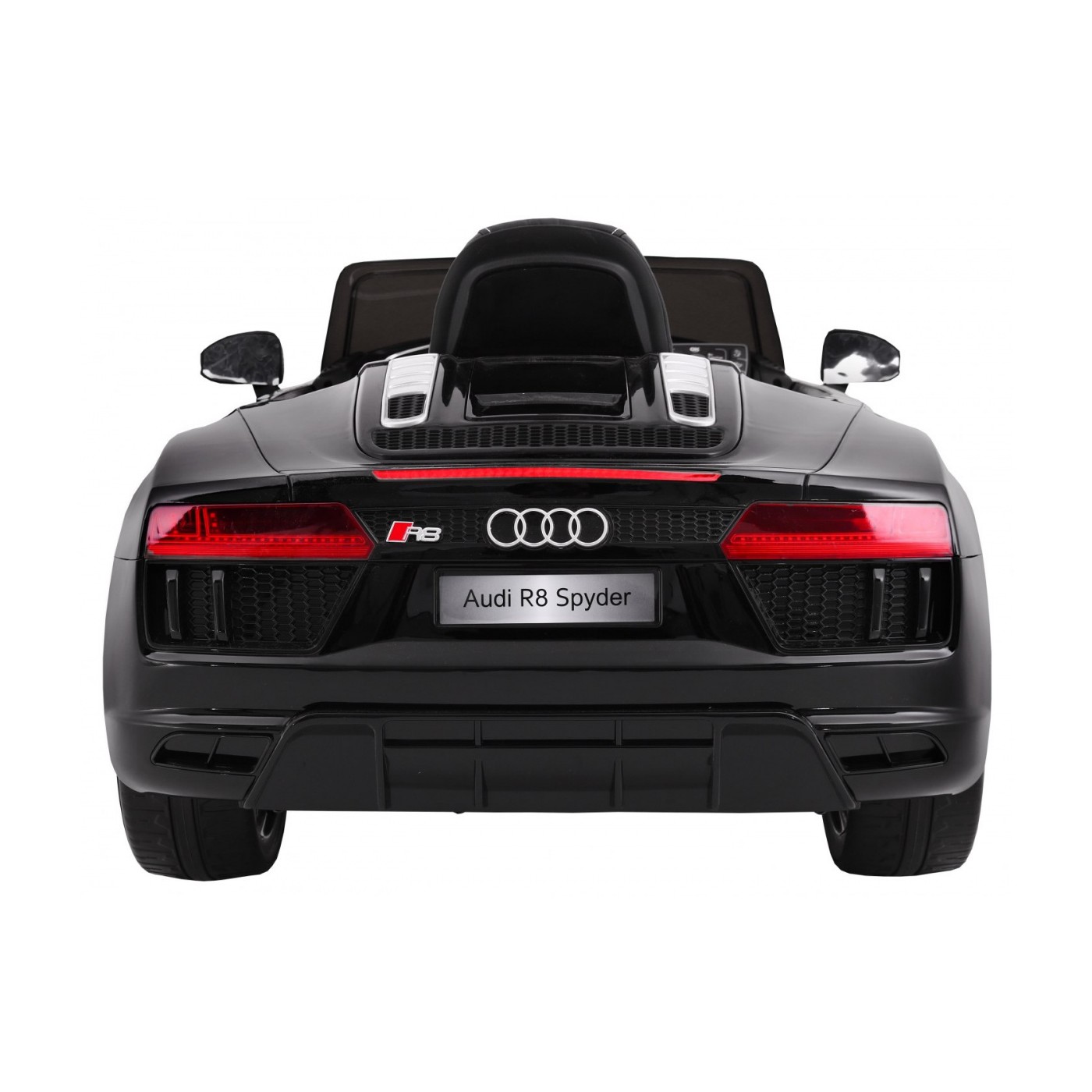 Audi R8 Spyder na batériu Čierny + Ovládač + EVA + Pomalý štart + Rádio MP3 + LED