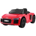 Audi R8 Spyder na batériu Červený + Ovládač + EVA + Pomalý štart + Rádio MP3 + LED