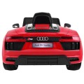 Audi R8 Spyder na batériu Červený + Ovládač + EVA + Pomalý štart + Rádio MP3 + LED