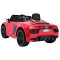 Audi R8 Spyder na batériu Červený + Ovládač + EVA + Pomalý štart + Rádio MP3 + LED