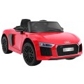 Audi R8 Spyder na batériu Červený + Ovládač + EVA + Pomalý štart + Rádio MP3 + LED