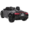 Audi R8 Spyder na batériu Lakovaný Čierny + Ovládač + EVA + Pomalý štart + Rádio MP3 + LED