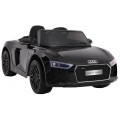Audi R8 Spyder na batériu Lakovaný Čierny + Ovládač + EVA + Pomalý štart + Rádio MP3 + LED