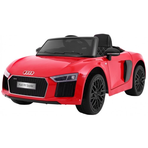 Audi R8 Spyder na batériu Lakovaný Červený + Ovládač + EVA + Pomalý štart + Rádio MP3 + LED