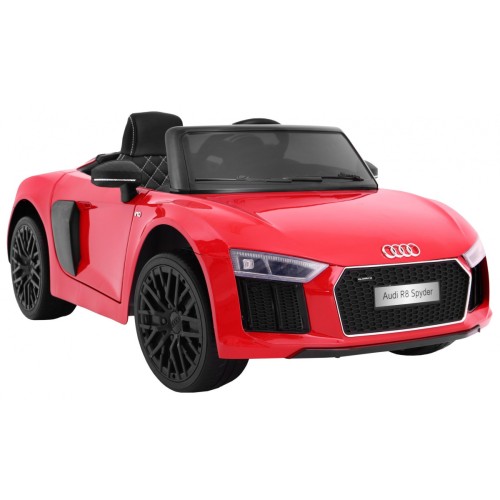 Audi R8 Spyder na batériu Lakovaný Červený + Ovládač + EVA + Pomalý štart + Rádio MP3 + LED