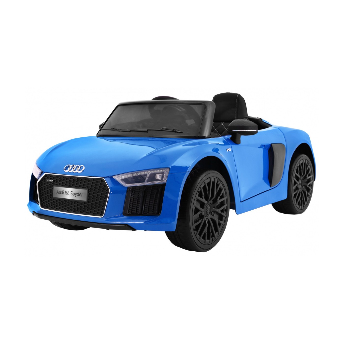 Audi R8 Spyder na batériu Lakovaný Modrý + Ovládač + EVA + Pomalý štart + Rádio MP3 + LED