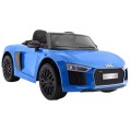 Audi R8 Spyder na batériu Lakovaný Modrý + Ovládač + EVA + Pomalý štart + Rádio MP3 + LED