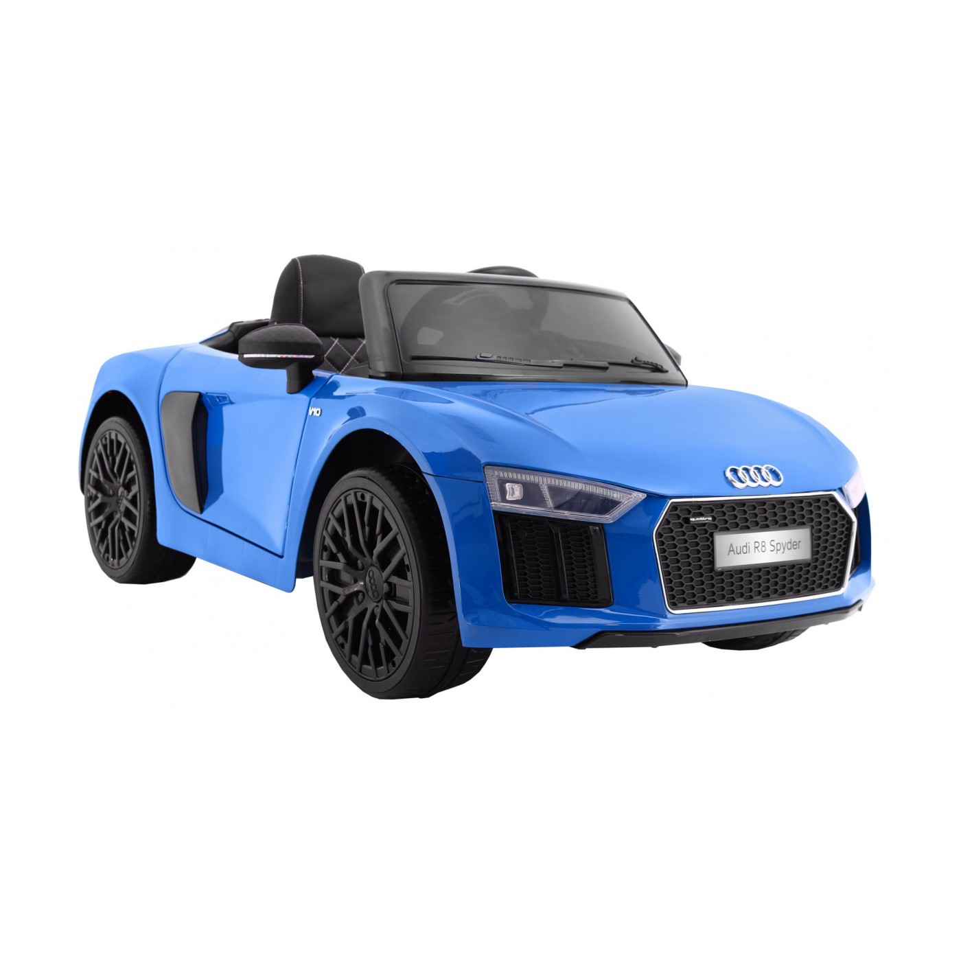 Audi R8 Spyder na batériu Lakovaný Modrý + Ovládač + EVA + Pomalý štart + Rádio MP3 + LED