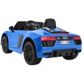 Audi R8 Spyder na batériu Lakovaný Modrý + Ovládač + EVA + Pomalý štart + Rádio MP3 + LED