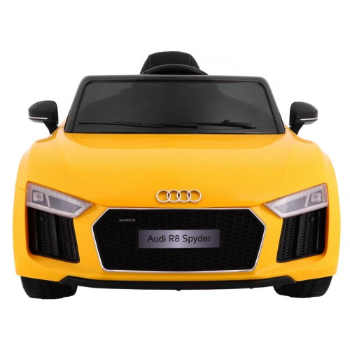 Audi R8 Spyder na batériu Žltý + Ovládač + EVA + Pomalý štart + Rádio MP3 + LED
