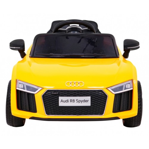 Audi R8 na batériu pre deti Žltý + Ovládač + EVA + Pomalý štart + MP3 LED