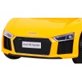 Audi R8 na batériu pre deti Žltý + Ovládač + EVA + Pomalý štart + MP3 LED