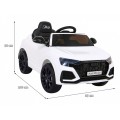 Audi RS Q8 Autíčko na batériu Biely + Ovládač + Pomalý štart + EVA + LED + MP3 USB
