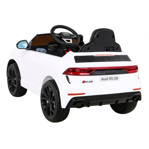 Audi RS Q8 Autíčko na batériu Biely + Ovládač + Pomalý štart + EVA + LED + MP3 USB