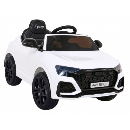 Audi RS Q8 Autíčko na batériu Biely + Ovládač + Pomalý štart + EVA + LED + MP3 USB