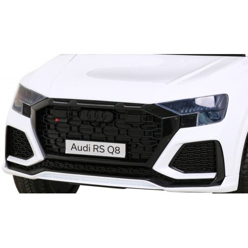 Audi RS Q8 Autíčko na batériu Biely + Ovládač + Pomalý štart + EVA + LED + MP3 USB