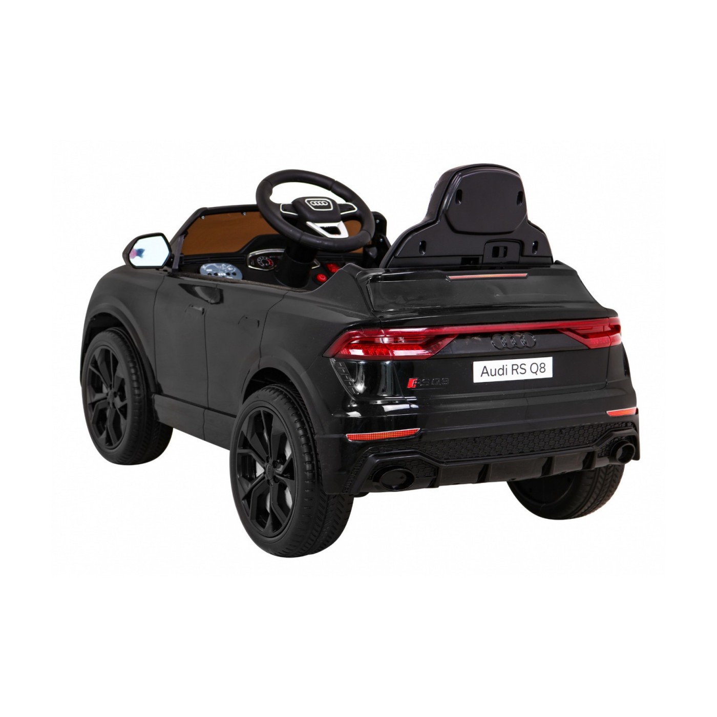 Audi RS Q8 Autíčko na batériu Čierny + Ovládač + Pomalý štart + EVA + LED + MP3 USB