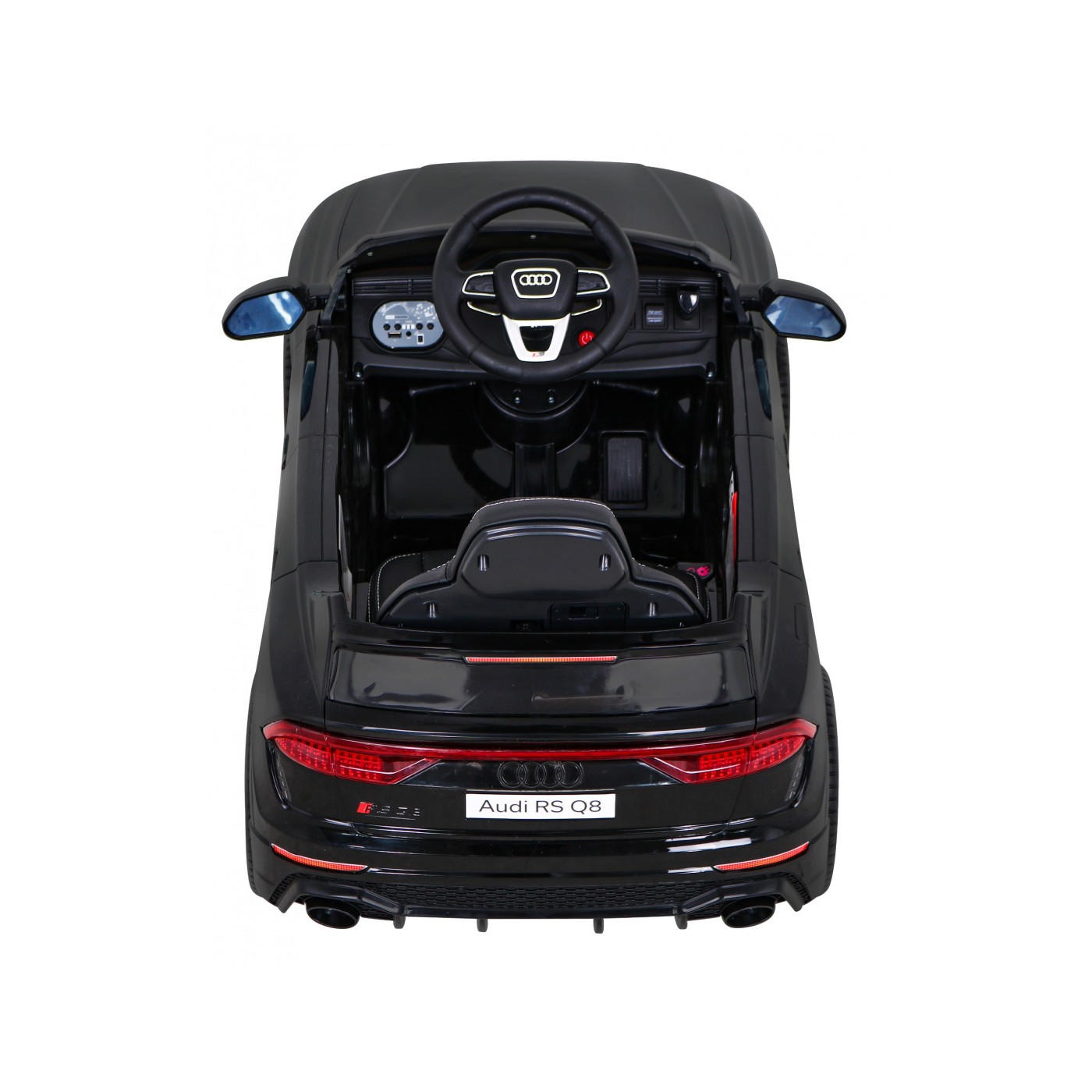 Audi RS Q8 Autíčko na batériu Čierny + Ovládač + Pomalý štart + EVA + LED + MP3 USB