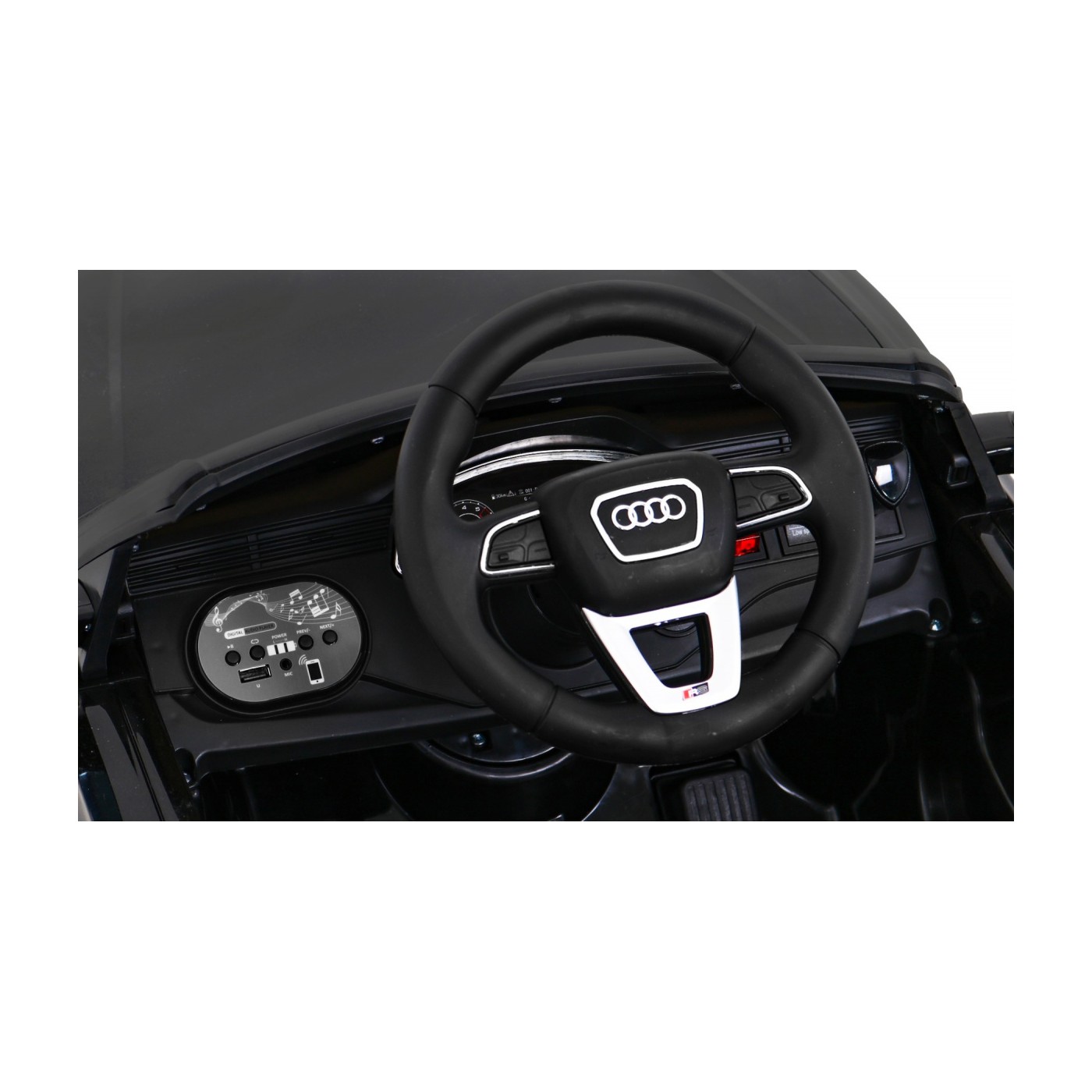 Audi RS Q8 Autíčko na batériu Čierny + Ovládač + Pomalý štart + EVA + LED + MP3 USB