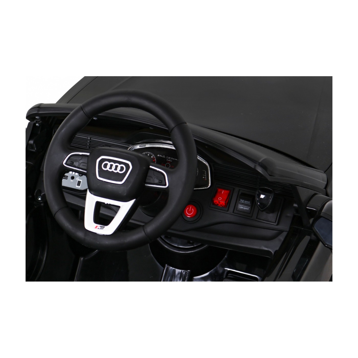 Audi RS Q8 Autíčko na batériu Čierny + Ovládač + Pomalý štart + EVA + LED + MP3 USB