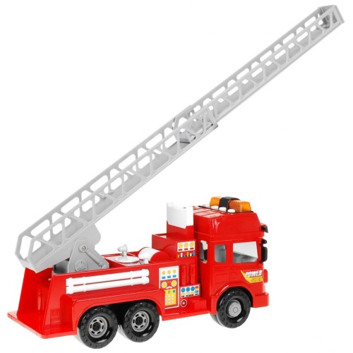 Interaktívne požiarnicke autíčko pre deti 3+ Auto s rebríkom + Pohyblivé časti + Zvuky Svetlá