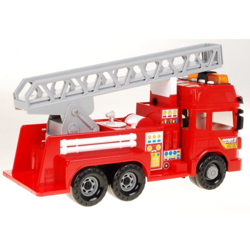 Interaktívne požiarnicke autíčko pre deti 3+ Auto s rebríkom + Pohyblivé časti + Zvuky Svetlá