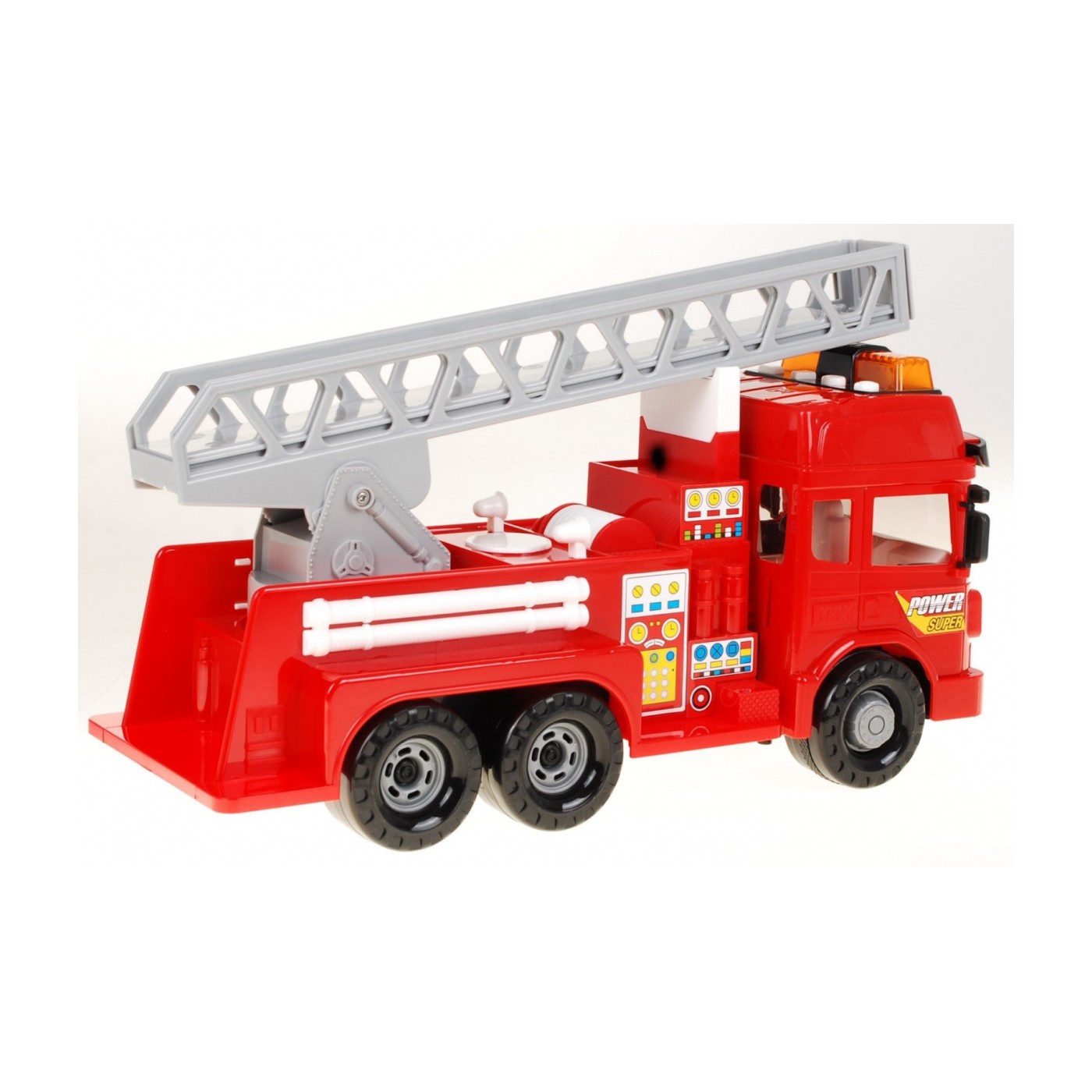 Interaktívne požiarnicke autíčko pre deti 3+ Auto s rebríkom + Pohyblivé časti + Zvuky Svetlá