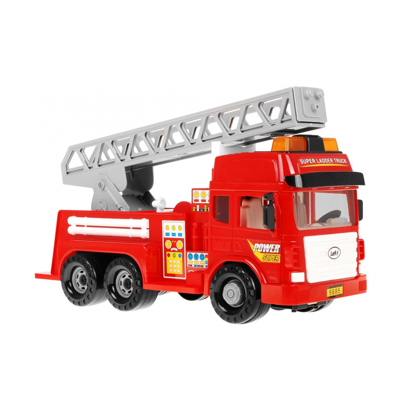 Interaktívne požiarnicke autíčko pre deti 3+ Auto s rebríkom + Pohyblivé časti + Zvuky Svetlá