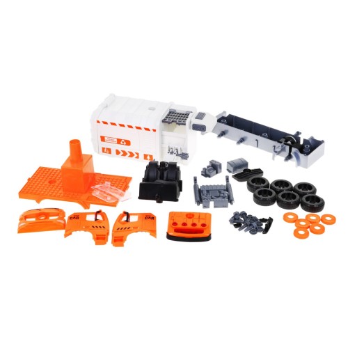 Interaktívne smetiarske auto pre deti 3+ Výučba ekológie + 4 kontajnery + Karta so smetím