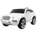 Auto na batériu Bentley Bentayga pre deti Biely + Kolesá EVA + Rádio MP3 + Ovládač