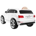 Auto na batériu Bentley Bentayga pre deti Biely + Kolesá EVA + Rádio MP3 + Ovládač