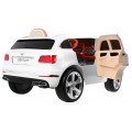 Auto na batériu Bentley Bentayga pre deti Biely + Kolesá EVA + Rádio MP3 + Ovládač